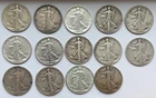 Lot of fourteen Walking Liberty Half Dollars - mix of VG-VF 1917, 1918, 1920+