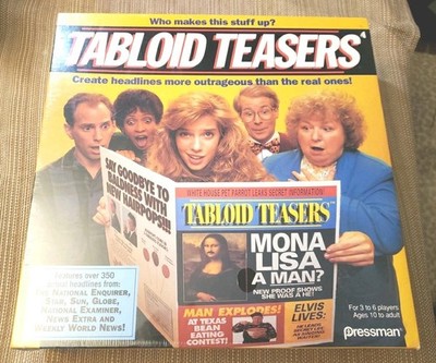 Tabloid Teasers Board Game New Sealed! Vintage 1991 Pressman Complete