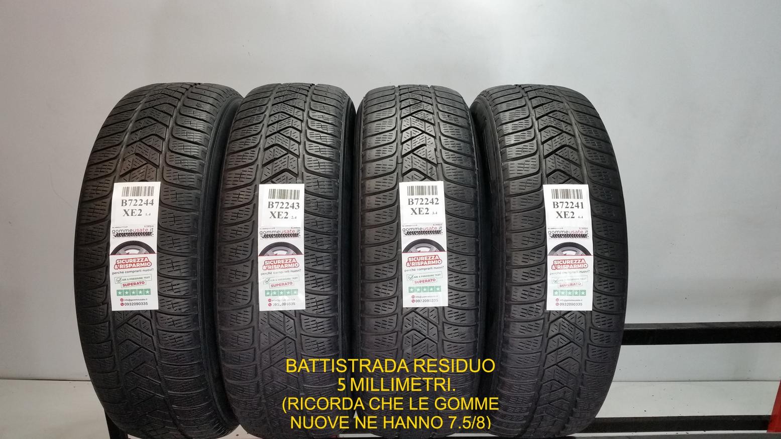 GOMME USATE TERMICHE 215/65R17 99H PIRELLI SCORPION WINTER PNEUMATICI B72244
