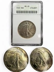 🔥ANACS SOAP BOX 1945 MS65 WALKING LIBERTY SILVER HALF DOLLAR🔥 NICE COLOR! 🌈
