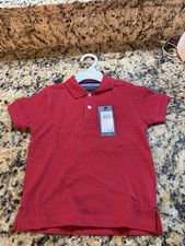 Tommy Hilfiger Toddler Kids Boys Polo Shirt 2TRed Short Sleeve Shirt A2