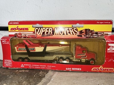 MAJORETTE Super Movers Vintage Speed Boat Semi Trailer Racing Truck - New In Box