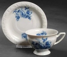 Rosenthal - Continental Cobalt Rose Cup & Saucer 5576478
