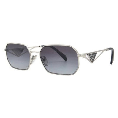 Prada Grey Gradient Geometric Ladies Sunglasses PR A51S 1BC90A 58 PR A51S 1BC90A