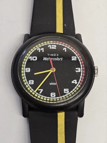 Rare Vintage 1980s Timex Watercolors Watch Runs