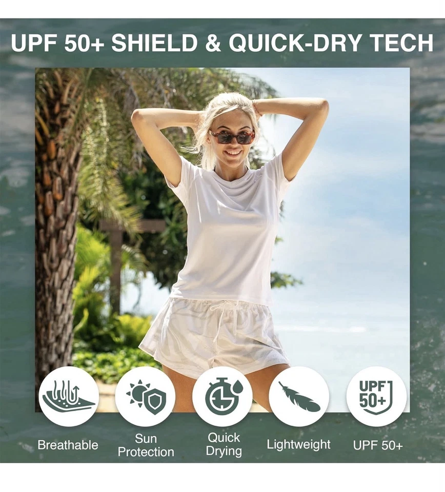 Kanu Surf Women's Solid UPF 50+ Rashguard, White, Small - Image 2 of 4