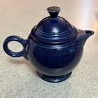 Fiesta Fiestaware 44oz Teapot Cobalt Blue Ring Handle Homer Laughlin Made in USA