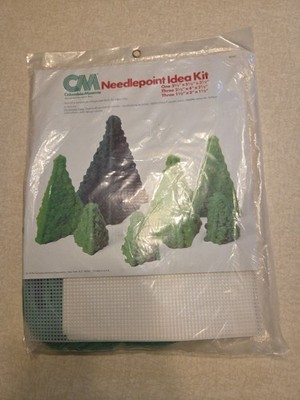 Columbia Minerva Needlepoint Kit Trees Miniature Village