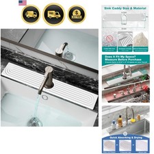 Diatomite Fast Drying Faucet Mat for Kitchen Sink, Water Absorbing Stone Tray...