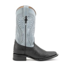 Ferrini Morgan Embroidered Square Toe Cowboy Mens Black Casual Boots 10293-04