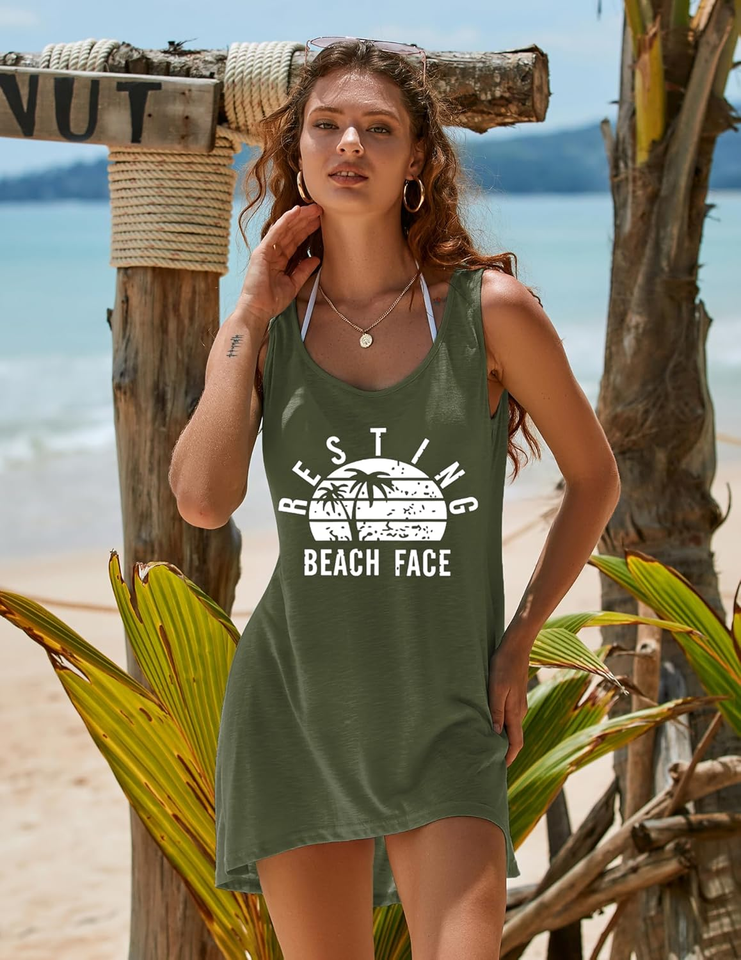 Bathing Suit Cover Up For Women Ekouaer Women's Sleeveless