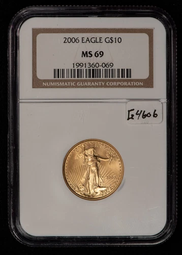 2006 G$10 1/4 oz Gold American Eagle - Quarter Ounce - NGC MS 69 - SKU-G4606