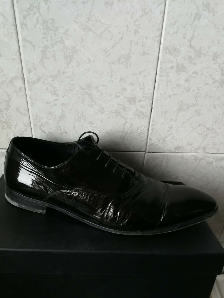HENDERSON LEATHER LACE UP SMOKING SHOES! FRANCESINA PELLE NERA!
