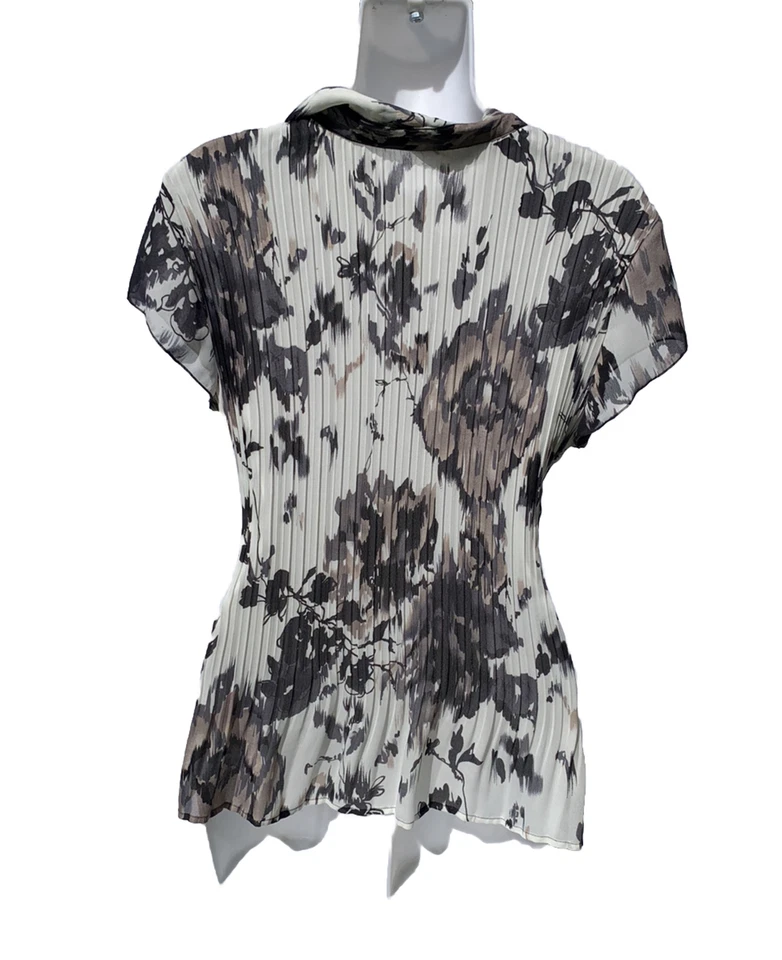 Floral Patterned Sheer Lightweight Button Up Elementz Shirt - Image 2 of 4