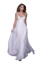 La Femme Prom Dress Formal Evening Gown 20717 Pale Pink Size 10