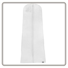 Breathable 72" Long Wedding Dress Cover Prom Bridal Gown Garment Storage Zip Bag