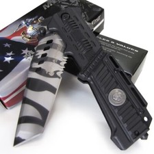 USMC Liberty Folding KNIFE Marines Linerlock Manual Folder URBAN CAMO - MTech