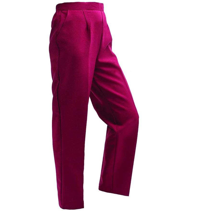WOMENS LADIES HALF ELASTICATED WAIST TROUSERS POCKETS PAN ALL SIZES