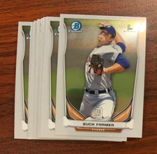 2014 Bowman Chrome BCP93 Buck Farmer 9 count lot Detroit Tigers