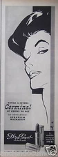 1958 PRESS AD GERMINAL LIPSTICK Dr.M.G. PAYOT - OATMEAL