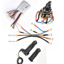 24v 500w Brush Motor Speed Controller Reverse Throttle Grip Go Kart E Bike Razor