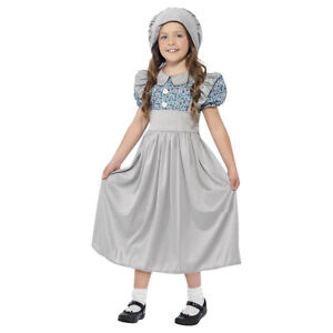 Smiffys Victorian School Girl Costume Grey (Size M)
