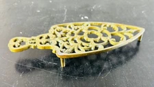 VTG Original Collectible Brass footed Iron hot plate Retro Laundry Room Decor