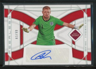 2022 AARON RAMSDALE 83/99 AUTO PANINI NATIONAL TREASURES FIFA ROAD TO WORLD CUP