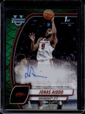 2024-25 Bowman Chrome University Prospect Auto Reptilian Green Jonas Aidoo 66/75