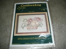 NEW Candlewicking Kit FRUIT BASKET 332 By Needle Magic 5" x 7"