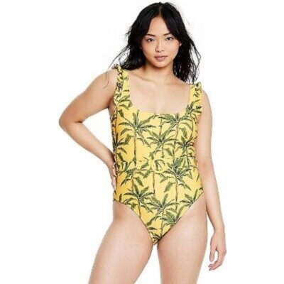 NWT Agua Bendita for Target Limited Edition Palm Print One Piece Swimsuit 1X