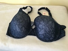 New Secret Treasures Women's Luxe Lace Full Coverage T Shirt Bra Blue U pick
