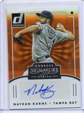 2016 Donruss Signature Series Autograph Nathan Nate Karns 12/25 Auto
