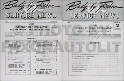 1956 Chevrolet Station Wagon Nomad & Sedan Delivery Werkstatthandbuch