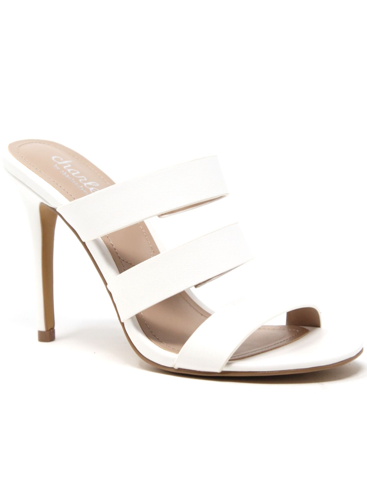 CHARLES BY CHARLES DAVID Женские белые шлепанцы на шпильке с острым носком Rivalry Toe 10 М 4090₽