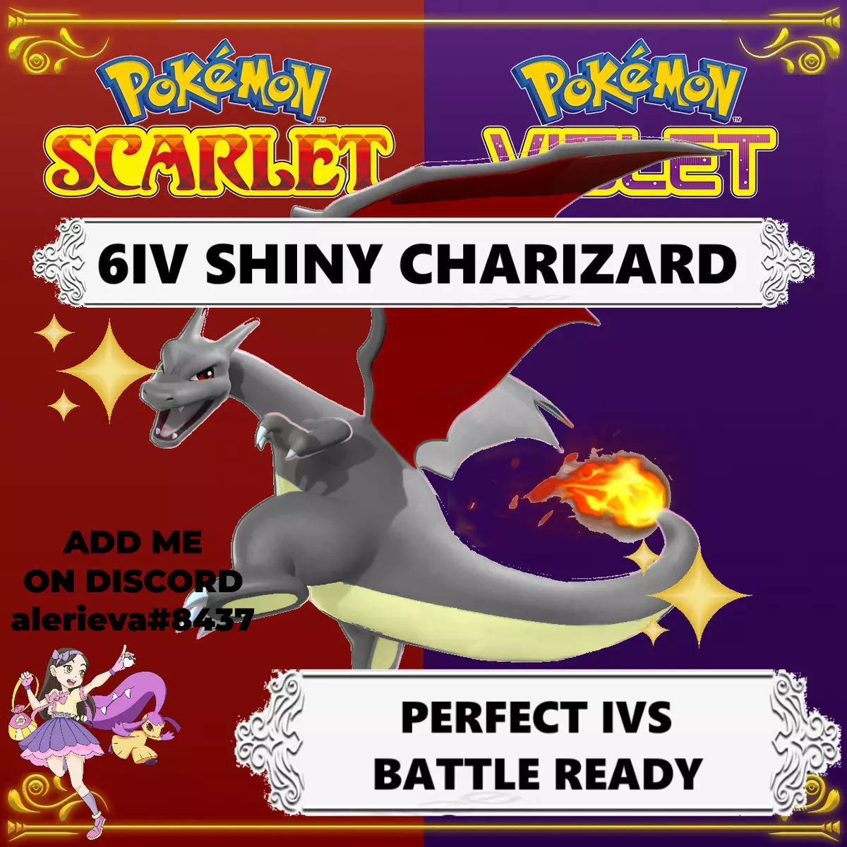 Pokemon Scarlet & Violet Shiny Pokemon 6IV Battle Ready!!