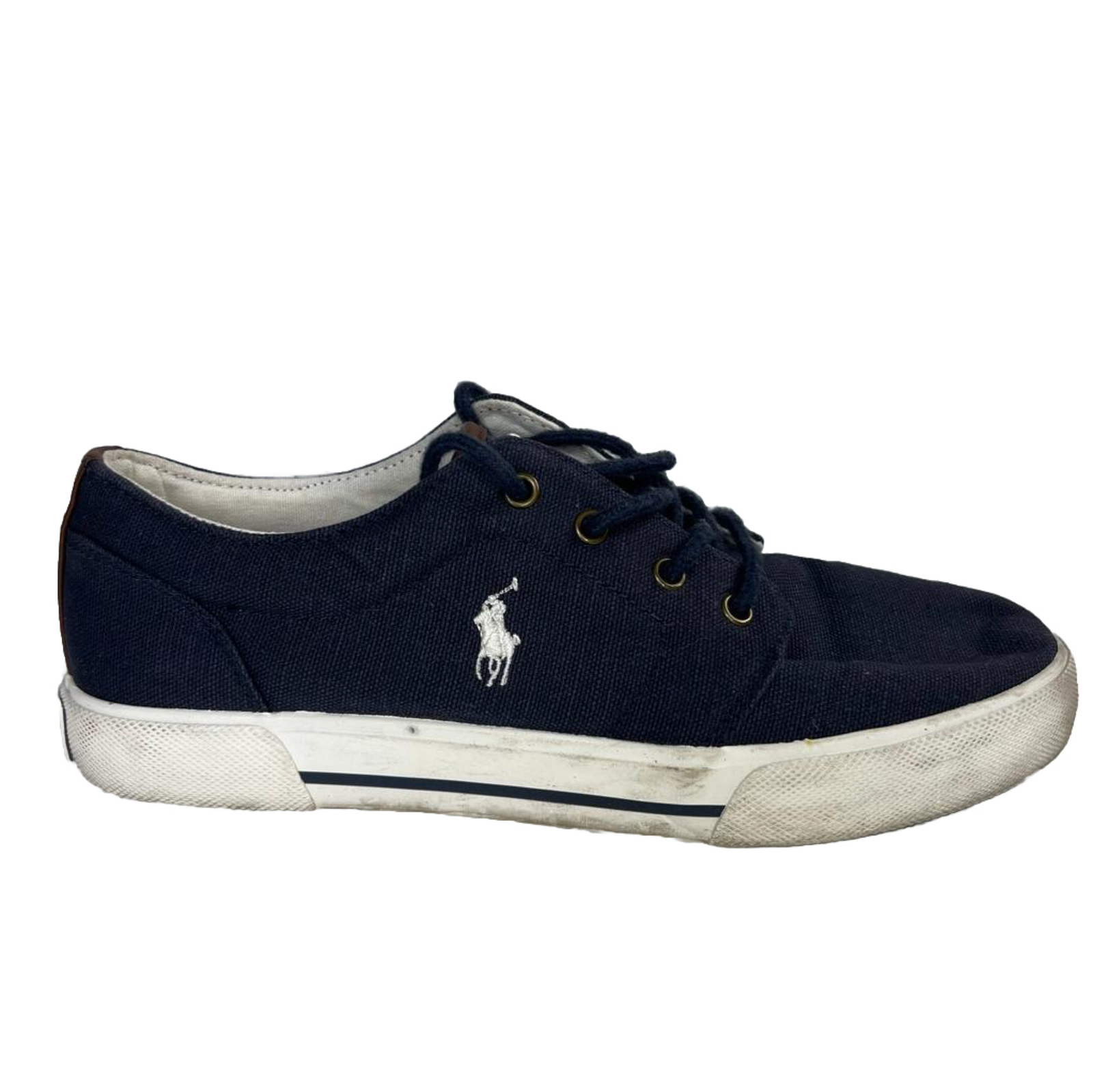 SAOLA Scarpe Polo Ralph Lauren 992486 Hugo II tomaia in tela gomma con suola in tessuto taglia 6