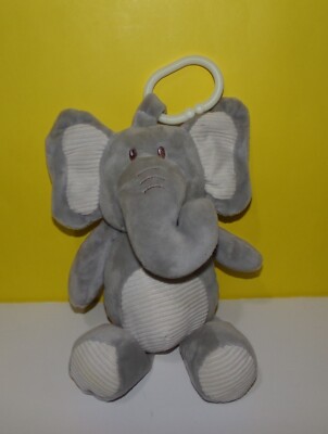 Kellytoy Gray Elephant Baby Plush Soft Stuffed Rattle Crinkle Ears ...