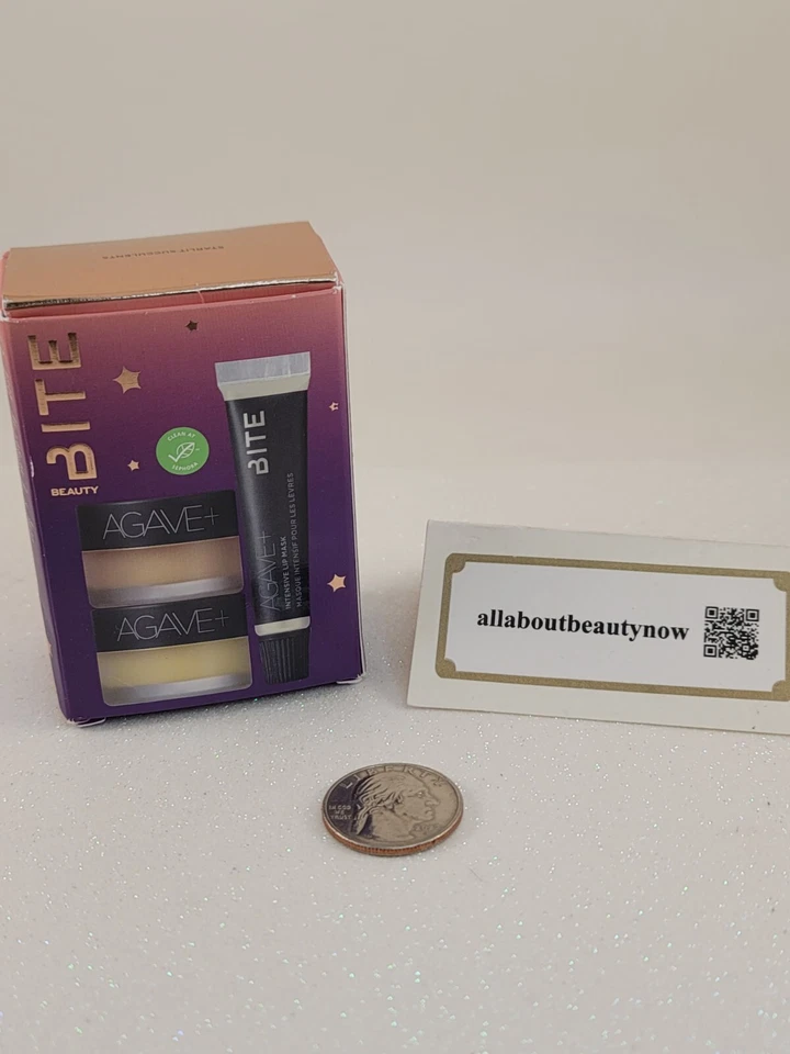BITE BEAUTY Agave+ Terapia Labial Nocturna Máscara Labial Intensiva Conjunto Exfoliante Labial RARO Foto 2 de 4