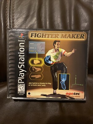Fighter Maker (Sony PlayStation 1, 1999) Complete W/ Manual CIB Tested And Works