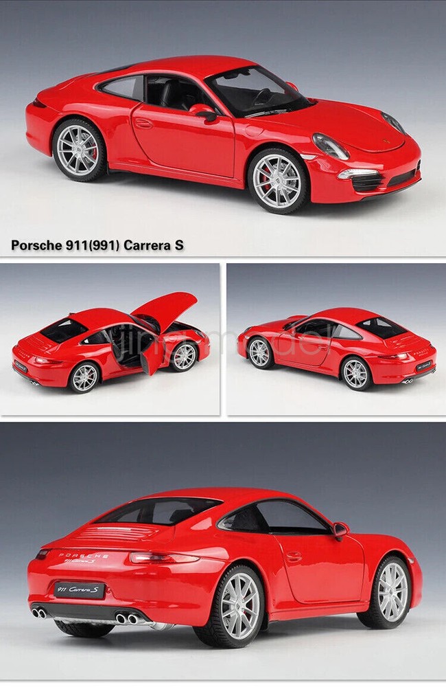 WELLY 1:24 Scale Porsche 911 Carrera S Alloy Sports Car Model Diecast Racing Car