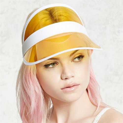 UV-Proof Visor Cap Outdoor Empty Top Hat Summer Unisex Transparent Plastic - Picture 3 of 24