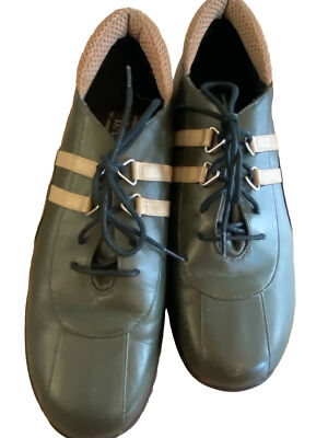 Leather Bass 10M Women Army Green Shoe Sneaker Comfort Excellent | eBay Leather Bass 10M Women Army Green Shoe Sneaker Comfort Excellent | eBay