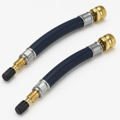 MANOVELLA Ventilverlängerung Gummi 210mm Flex Autoventil AV Ventil PKW Auto Scooter LKW 2x