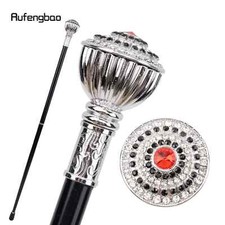 Artificial Diamond Type White Walking Cane Fashion Decorative Walking Stick 90cm