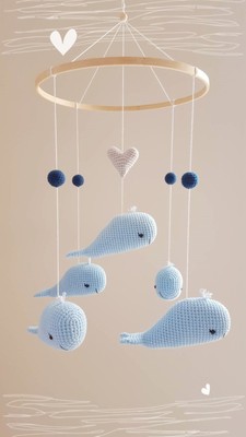 whale baby mobile