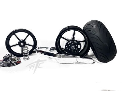 240 CHROME FAT TIRE KIT BLACK CONTRAST ALL STAR WHEEL 2009-2020