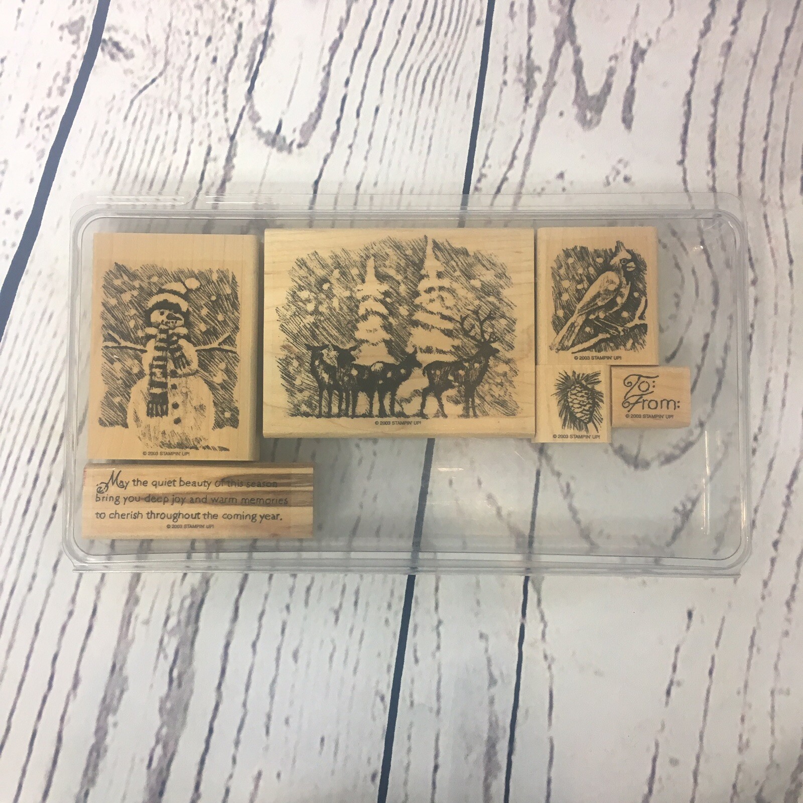 Stampin Up A Beautiful Season Stamp Set Wood Mounted Rubber Christmas ...