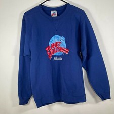 Vintage 90s Planet Hollywood Blue Atlanta Sweatshirt Size Medium Made in USA