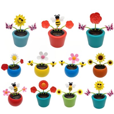 Solar-Powered Dancing Flower Eco-friendly Bobble head Solar